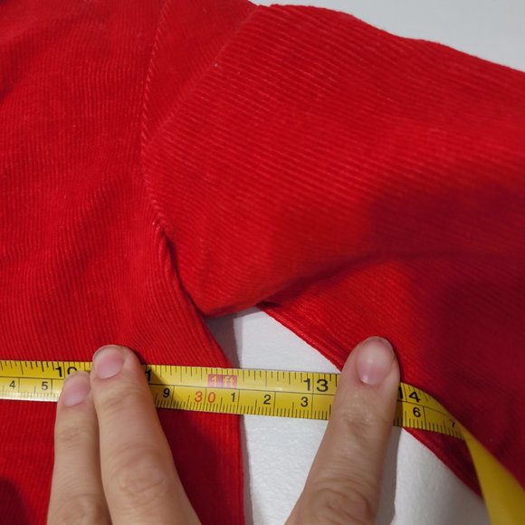 Jack Tar Three Piece Baby Outfit Corduroy Embroidered Train Red Shorts Vintage - Picture 5 of 13